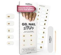 MOYOU LONDON Bandes de Vernis Gel Semi-Curées - 20 Pièces. Enveloppes Ongles de Gel pour Manucure de Qualité Salon - Fonctionne avec N'importe Quelle Lampe UV pour Ongles - Facile à Appliquer