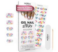 MOYOU LONDON Bandes de Vernis Gel Semi-Curées - 20 Pièces. Enveloppes Ongles de Gel pour Manucure de Qualité Salon - Fonctionne avec N'importe Quelle Lampe UV pour Ongles - Facile à Appliquer