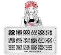 MoYou-London Plaque d'images Pochoir Flower Power Collection 09