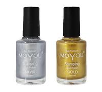Moyou Stamping Nail Art Mystic Stone Vernis à Ongles Argent Or