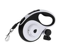MoYouno Laisse rétractable pour Chien 8M,avec Lampe de Poche LED, avec Support Sac à déjections Canines,Laisse de Dressage Automatique pour Chien jusqu'à 110 LB (50 kg) (Blanc)