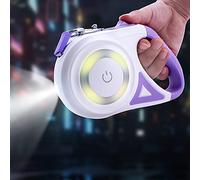 MoYouno Laisse rétractable pour chien de petite, moyenne et grande taille jusqu'à 4,9 m, 30 kg, extensible avec lumières LED