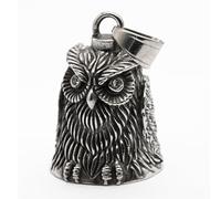 MOYOZZ Sonnette de moto vintage punk porte-bonheur avec crochet pour motard, porte-clés porte-bonheur et accessoires de moto, gris, taille M