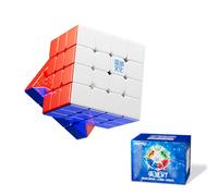 Moyu Aosu V7 4x4 Magnetic Speed Cube Without Sticker with UV Coating, 4 x 4 Professional Cube, 112 Magnets, Non-Stick Design, Magic Cube with Adjustable Elasticity (2-Track Flagship Edition)