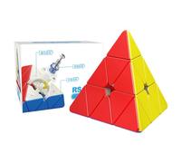 Moyu RS Pyraminx Cube Magnetic Pyramid Puzzle Stickerless Magic Cube Easy Turn & Smooth Faster & Professional Triangle Cube(Magnetic Version)