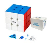MOYU RS3M Cube de Vitesse Magnétique 3x3 sans Autocollant, Cube Lisse Facile à Tourner, Jeu de Casse-Tête Classique Cadeau