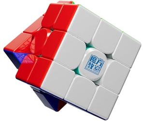 Moyu RS3M V5 2023 SpeedCube avec revêtement UV 3 x 3 avec boîte d'affichage en forme de robot, puzzle 3 x 3 x 3 sans autocollant RS3M V5 MagLev Master Cube (MagLev + vêtements magiques à base de ball