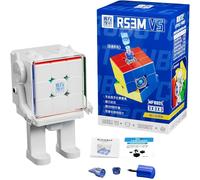 MOYU RS3M V5 Double Réglage Cube de Vitesse 3x3 Cube Magique sans Autocollant Soyeux et Couramment Compétitif pour Les Amateurs de Cubes (Magnetic Dual Adjustment Version with Robot Box)