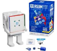 MOYU RS3M V5 Maglev Cube de Vitesse 3x3 Cube Magique sans Autocollant Soyeux et Couramment Compétitif pour Les Amateurs de Cubes(Maglev Version with Robot Box)