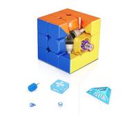 Moyu Super RS3M 3x3 Magic Cube, Professional 3x3 Puzzle Stickerless Magnetic Master Magnetic Gift for Speed Cuber(Magnetic Version)