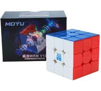 MoYu WeiLong WR M 3 x 3 V10 Cube de vitesse magnétique | MagLev, noyau à billes à 20 aimants, revêtement UV et alignement automatique 3.0 | Système de réglage double professionnel 3 x 3 Puzzle