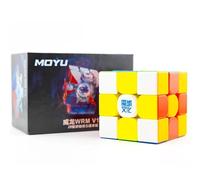 MoYu WeiLong WR M 3x3 V10 Cube de vitesse magnétique | Noyau à billes à 20 aimants, finition revêtue UV et auto-alignement 3.0 | Double système de réglage professionnel 3 x 3 Puzzle