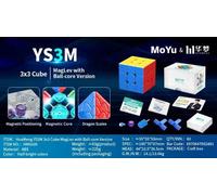 Moyu YS3M Huameng-Cube de Vitesse Magnétique Professionnel, Jouets Fidget, 3x3, The Soul of Racing, Nouveau-Ball-Core Version