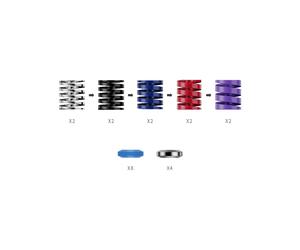 Moza Racing RS069 - Kit de Performance Pédales PC - 22 Pièces Multicolores - Compatibilité Pédalier CRP2