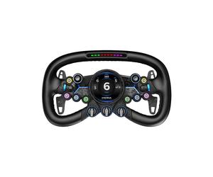 Moza Racing Vision GS RS064 - Roue de Course 310mm, Aluminium/Fibre de Carbone/Microfibre Leather, Ecran 2.85"
