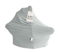 MOZAH Housse multi-usage pour bébé : housse de siège auto 9 en 1, couverture d'allaitement, housse de poussette et plus encore. Essentiels d'allaitement et favoris de liste de bébé (gris belge)