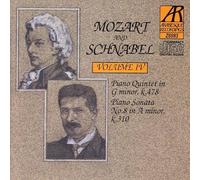 Mozart and Schnabel Volume IV - Piano Quartet in G minor K 478, Piano Sonata No 8 in A minor K 310