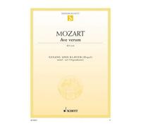 MOZART - AVE VERUM KV 618 - MEDIUM (LOW) VOICE ET PIANO (ORGUE/HARMONIUM)