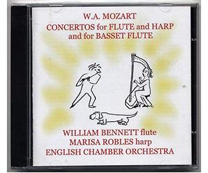 Mozart Concertos for Flute & Harp and for Basset Flute by William Bennett flute, Marisa Robles harp, English Chamber Orchestra