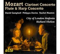 Mozart : Concertos pour clarinette, flûte et harpe. Campbell, Hickox.