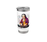 Mozart DJ célèbre compositeur musical drôle DJs cadeau Gobelet isotherme en acier inoxydable double paroi