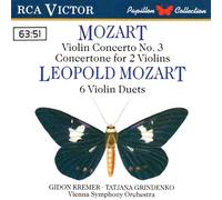 W.A Mozart Concertone K 190 En Ut Majeur Pour 2 Violons Leopold Mozart 1719-1787 : 6 Duos Pour 2 Violons Par Gidon Kremer Tatjana Grindenko Violons Jörg Schaeftlein Hautbois Wilfried Rehm Violoncelle