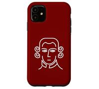 Mozart Minimal Portrait Amoureux de Musique Classique Coque pour iPhone 11
