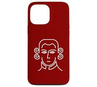 Mozart Minimal Portrait Amoureux de Musique Classique Coque pour iPhone 13 Pro Max
