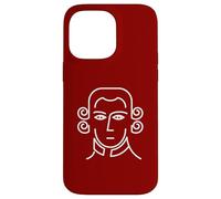 Mozart Minimal Portrait Amoureux de Musique Classique Coque pour iPhone 14 Pro Max