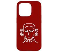 Mozart Minimal Portrait Amoureux de Musique Classique Coque pour iPhone 15 Pro
