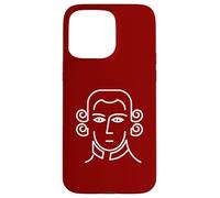 Mozart Minimal Portrait Amoureux de Musique Classique Coque pour iPhone 15 Pro Max