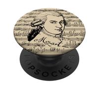 Mozart Portrait avec partition Classique Art compositeur PopSockets PopGrip Adhésif