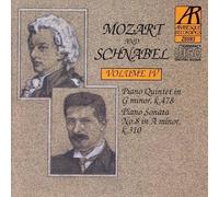 Mozart & Schnabel, Vol. 4 - Piano Quartet in G minor K 478, Piano Sonata No 8 in A minor K 310 (1988-08-02)