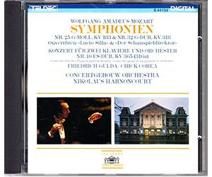 Mozart: Symphony No. 25 (KV 183), Symphony No. 32 (KV 318), Concerto for Two Pianos No. 10 (KV 365), Lucio Silla Overture (KV 135), Der Schauspieldirektor Overture (KV 486) (100 Years Concertgebouw Centennial Series)