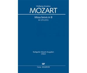 Mozart W.a. - Missa Brevis In B KV 275 (272B) - Vocal Score