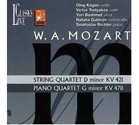 Mozart, W.A. - Quatuor à cordes K 421 / Quatuor pour piano K 478