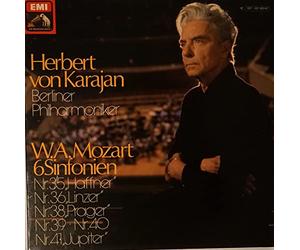 Mozart, Wolfgang Amadeus - Herbert von Karajan, Berliner Philharmoniker - 6 Sinfonien: Nr. 35 "Haffner", Nr. 36 "Linzer", Nr. 38 "Prager", Nr. 39 ' Nr. 40, Nr. 41 "Jupiter"