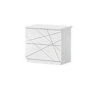 MOZAYIK BLANCHE - Chevet 2 Tiroirs Blanc -