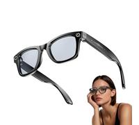 MOZbatte Lunettes Intelligentes AI 1080P, Bluetooth 5.4, IP65, Protection UV - Équipées de Verres Anti-Lumière Bleue et Transparents, Idéales Quotidien & Plein Air