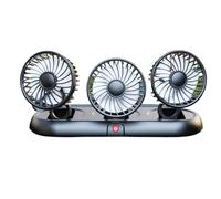 MOZbatte Ventilateur 3 Têtes Bureau & Voiture, 220° Réglable - Anti-Buée, Air Frais Toute l'Année, Alimentation USB/5V, Pliable et Silencieux