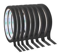 Mozeat Lens Fine Line Tape, 8 Rouleaux de Ruban de Masquage Noir, 3/6,5/13 mm de Large, Pour Travaux Manuels et Décoration