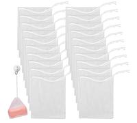 Mozeat Lens Lot de 20 sacs exfoliants en maille pour savon faits à la main avec cordon de serrage - Filet moussant pour bain et douche