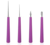 MOZEAT LENS Lot de 4 alésoirs à pointe diamant pour la fabrication de bijoux, outil d'agrandissement de trou pour perles en verre, plastique, métal, bois, enlever les bavures, agrandir les trous