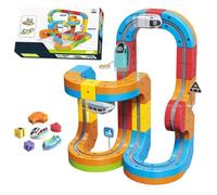 Mozeuu Kit de chemin de fer magnétique et électrique pour de 3 ans - Apprentissage et construction - Pour anniversaires et jours fériés