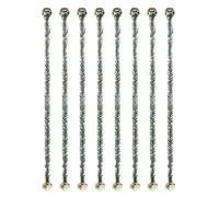 Mozeuu Lot de 8 attaches pour guirlandes de Noël - Avec cloches pour escaliers et balustrades - Nœuds décoratifs - Sapin de Noël