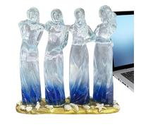 Mozeuu Statues de sœurs et figurines de sœurs, en résine, objet de collection | Sculpture de sœurs pour l'amitié - comme cadeau d'anniversaire, de Noël, de fête des mères, pour cheminée, intérieur et