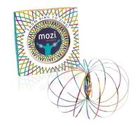 Mozi Anneau Géométrique Anti Stress Magic Flow - Jouet Enfants Facile à Utiliser - Anneau Cinétique 3D Slinky, Jouet pour Enfants et Adultes (Iridescent)