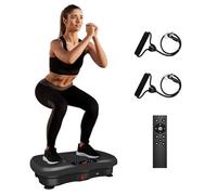 Moziel Plateforme Vibrante Perte de Poids, Plaque Vibrante Oscillante avec Moteur Puissante, 99 Vitesses Réglables, Haut-Parleur Bluetooth, Port USB - Noir