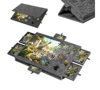 MOZMY Table de puzzle inclinable pour 1500 pièces - Puzzle Tisc avec 6 tiroirs, planche de puzzle 2 en 1 - Support et housse de protection, 90 x 63 cm