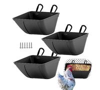 mozoba Mangeoire à Suspendre pour chèvre, Mouton, cerf, volaille, Canard, Poulet, conteneur d'alimentation pour bétail, chèvres, mangeoires, Seau d'abreuvoir